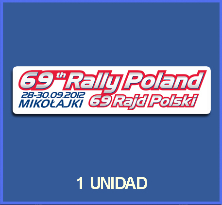 Pegatina 69 RALLY POLAND REF: DP416