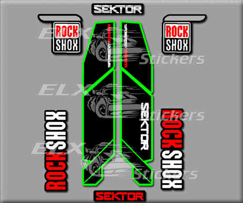 STICKERS  ROCK SHOX SEKTOR BIKE REF: R235