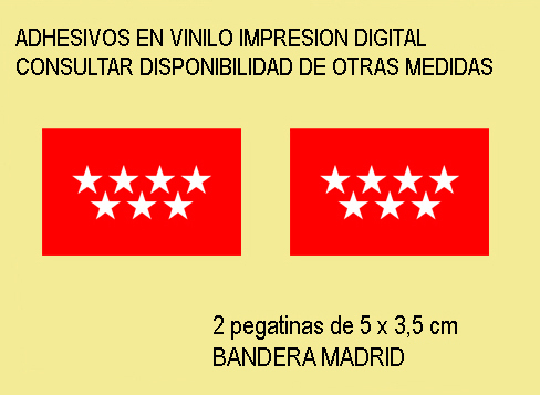 Pegatinas BANDERA COMUNIDAD MADRID REF: FD141