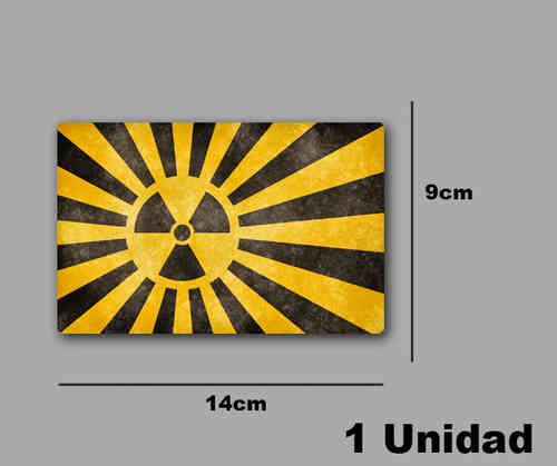 STICKER FLAG NUCLEAR DANGER RADIOACTIVE REF: PD430