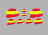 STICKERS FLAGS SPAIN F207  AUFKLEBER DECALS MOTO MOTO GP BIKE COCHE