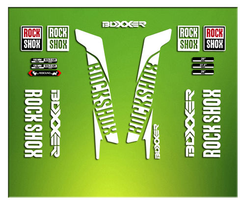 ROCK SHOX FORK autocollants BOXXER 2016 ELX48 26 "27.5" 29 "AUTOCOLLANTS AUFKLEBER AUTOCOLLANT