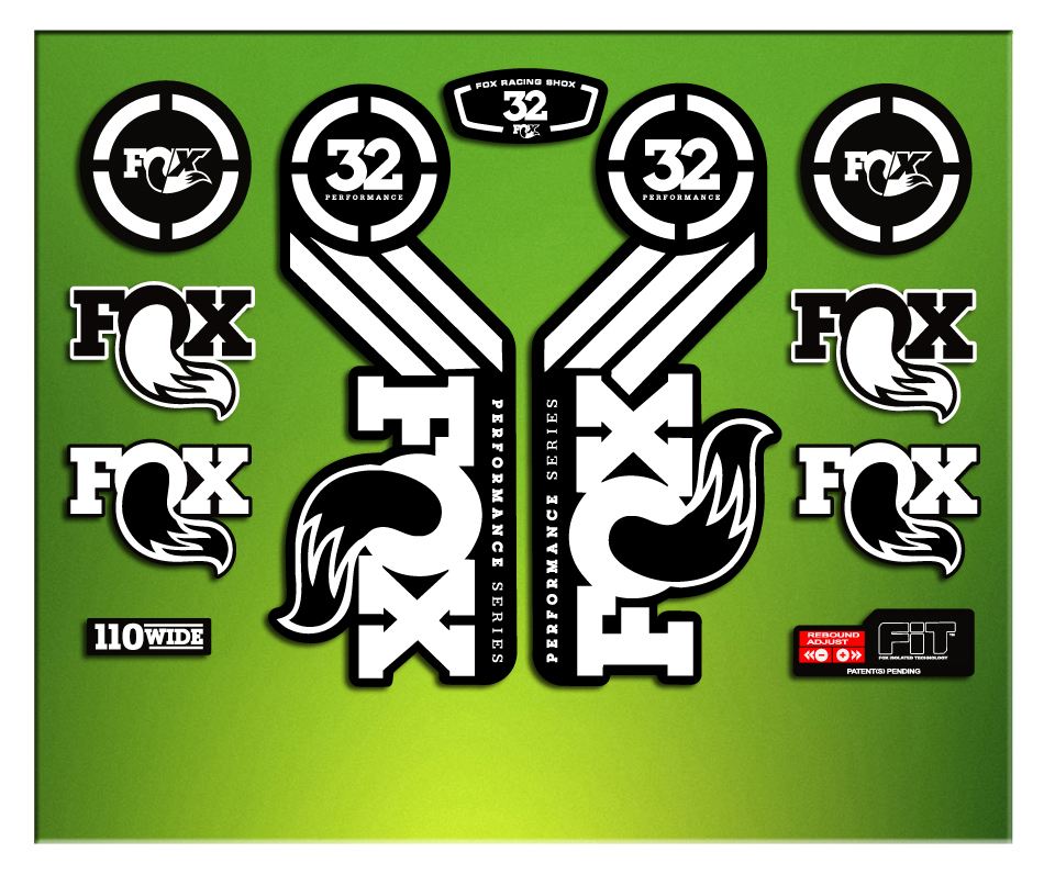 PEGATINAS Stickers Fork HORQUILLA Fox 32 2018 elx75 Aufkleber Decals autocollants ADESIVI forcela Gabel Fourche