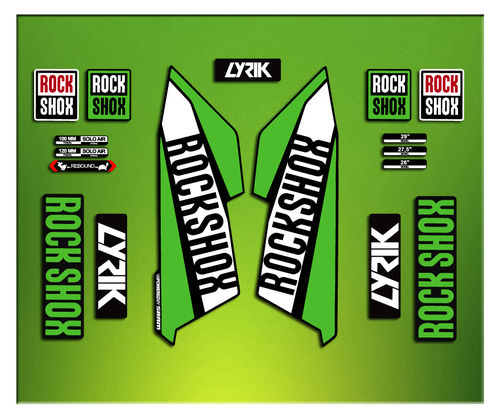 STICKERS FORK ROCK SHOX LYRIC 2016 ELX54 AUFKLEBER AUTOCOLLANT DECALS BICICLETA CYCLE MTB BIKE