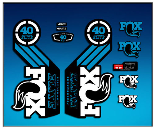 Ecoshirt RL-XWPZ-130K Autocollants Fork Fourche Fox 40 Series Pda09 Stickers Autocollants Dor/é
